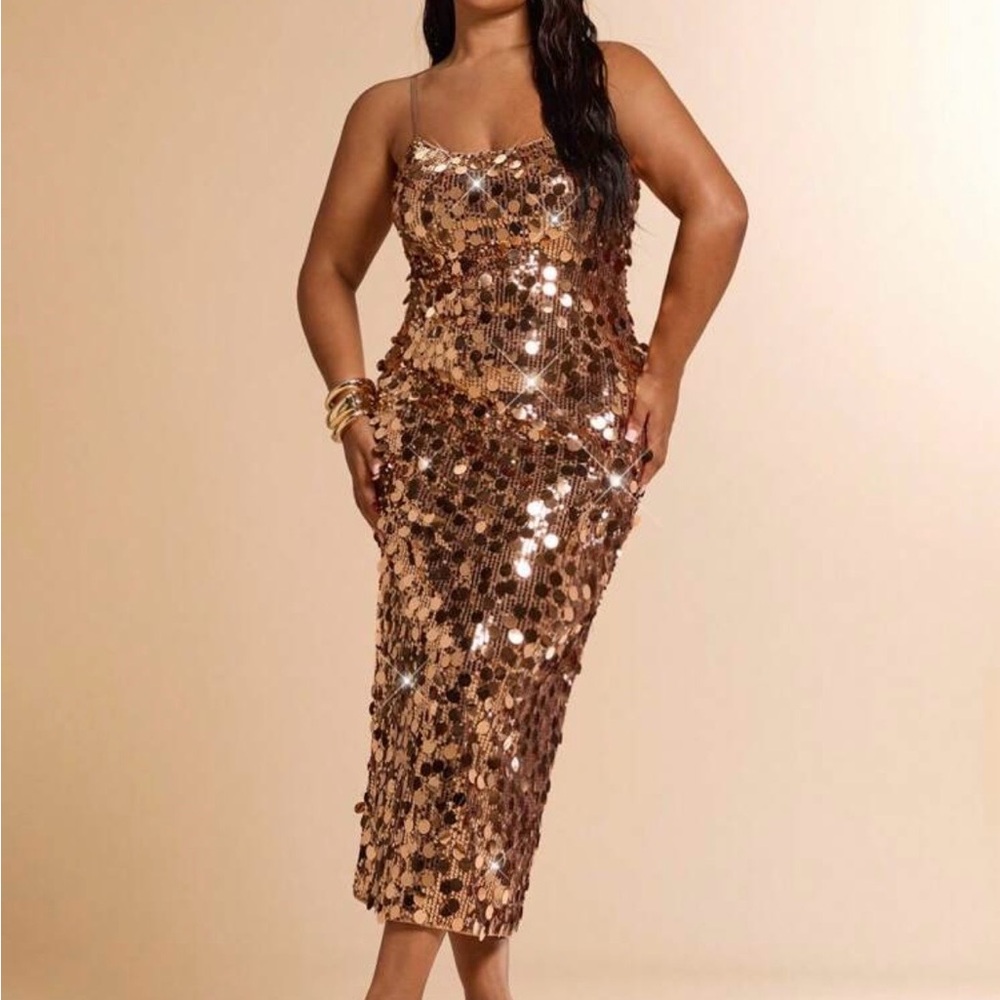 Sequin Gold Dress